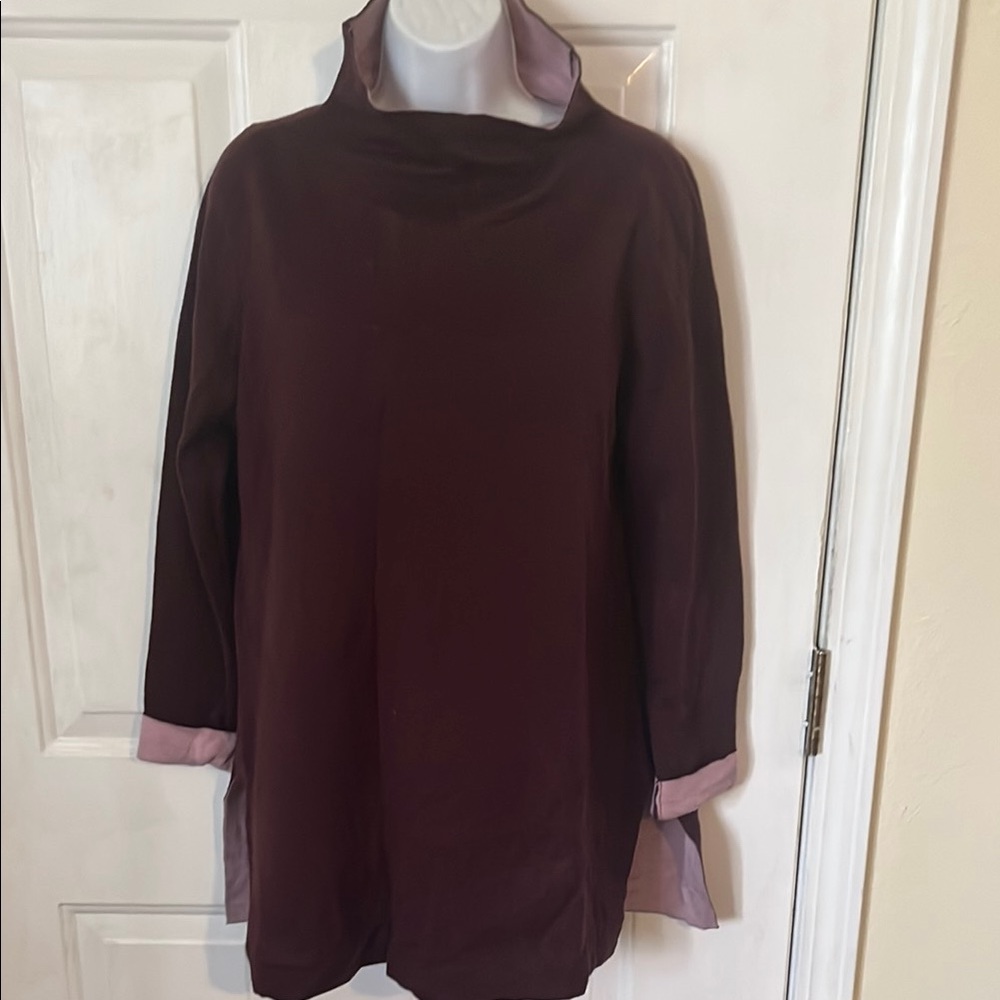 Elegant Dark Purple Tunic Top